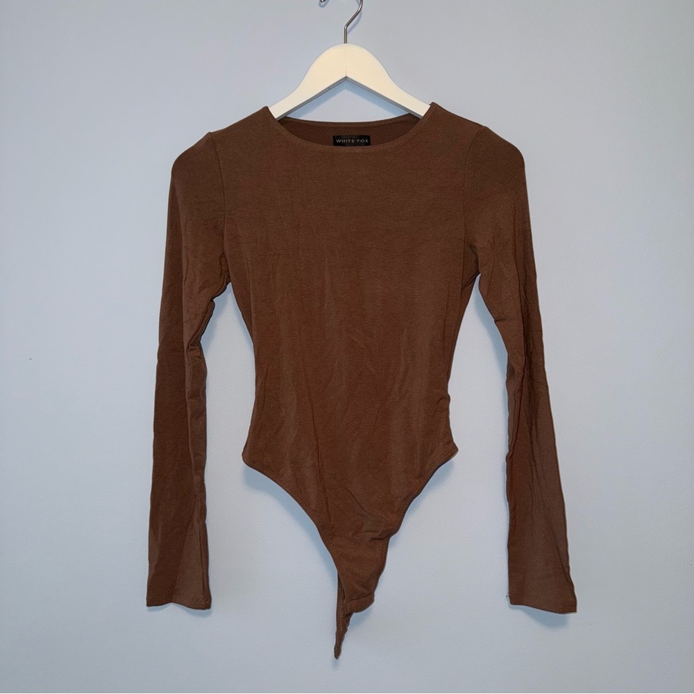 White Fox The Comeback Long Sleeve Bodysuit (Mocha) - Picture 3 of 6